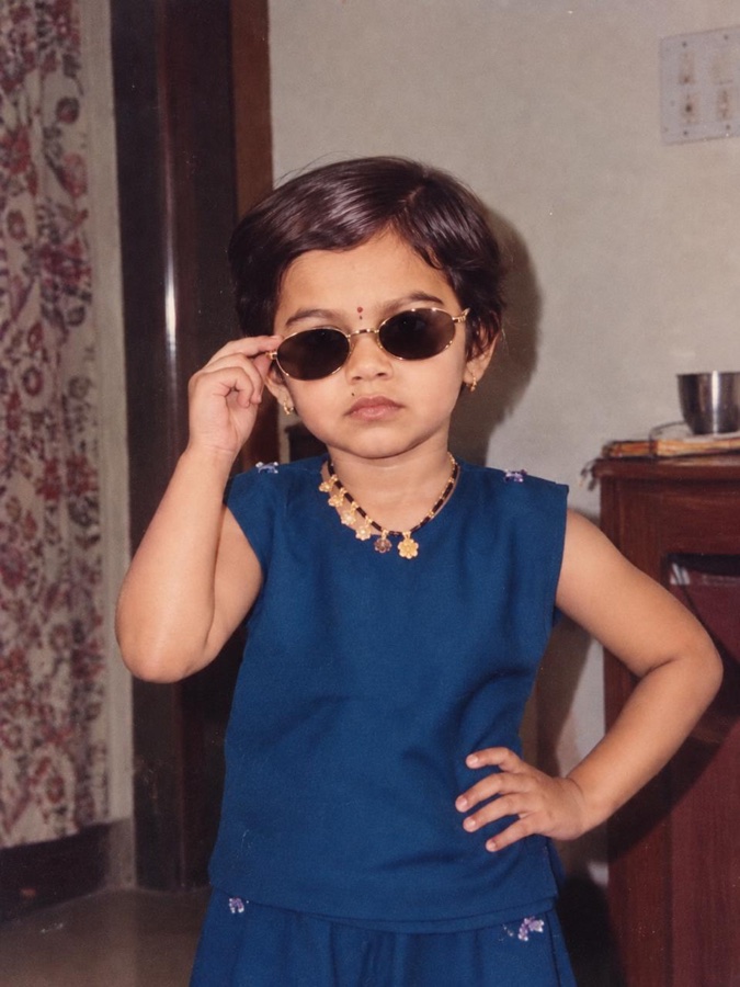 Tejaswini as a little girl